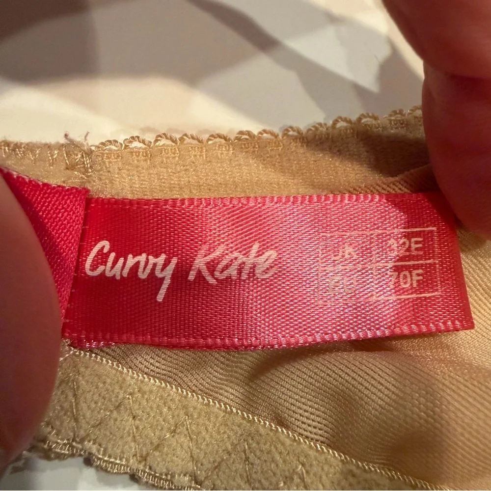 Curvy Kate Nude Sheer Lace Underwire Bra 32E EU 70F